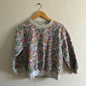 Cotton On Sweatshirt Size 9-10 Keith Haring